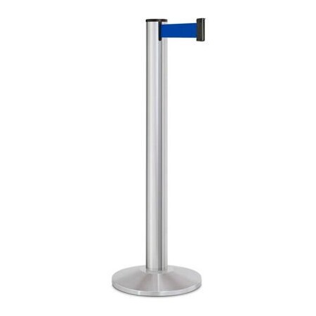 Lavi Industries Retractable Belt Barrier, Blue, 13 ft Length, 40 in Post Height 50-3100SA/BL